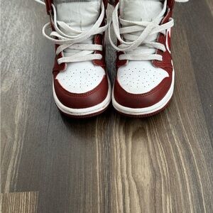 Nike Kids Red and White Sneakers